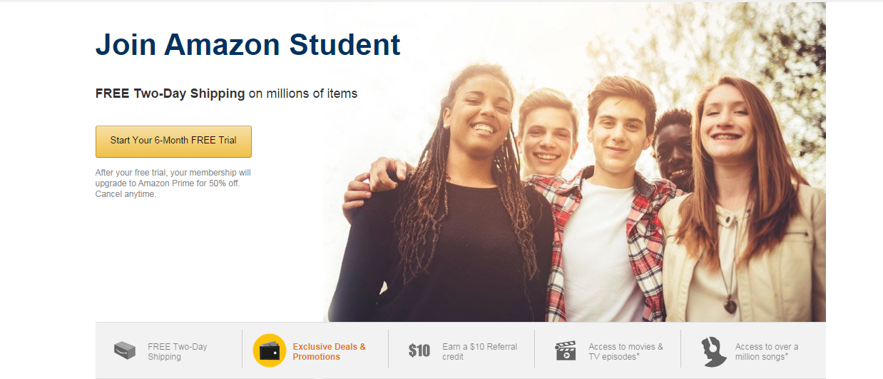 Das me! Pengwen 網路購物：免費試用六個月Amazon Student Prime（兩天送達、學生獨家優惠）