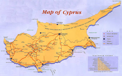 Mapa de Chipre Regional Geografia