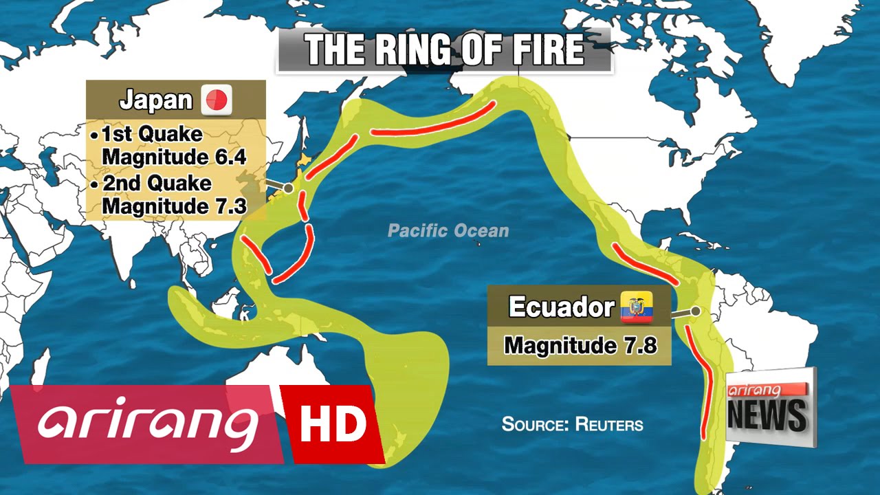 ecuador and japan earthquakes are they related