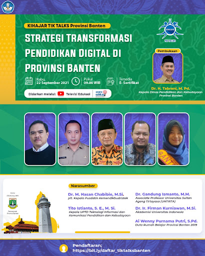 Provinsi Banten sebagai Tuan Rumah akan Mengusung tema “Strategi Transformasi Pendidikan Digital di Provinsi Banten”