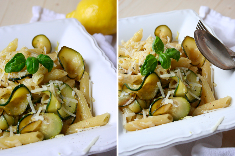 Penne mit Zucchini und Zitrone Penne mit Zucchini und Zitrone || Kochkarussell