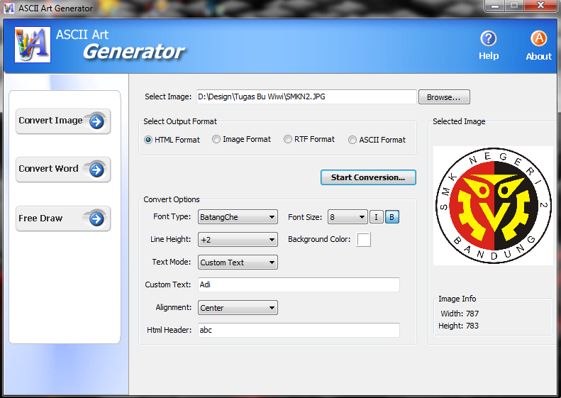 AF Blog: Cara merubah gambar ke format ASCII
