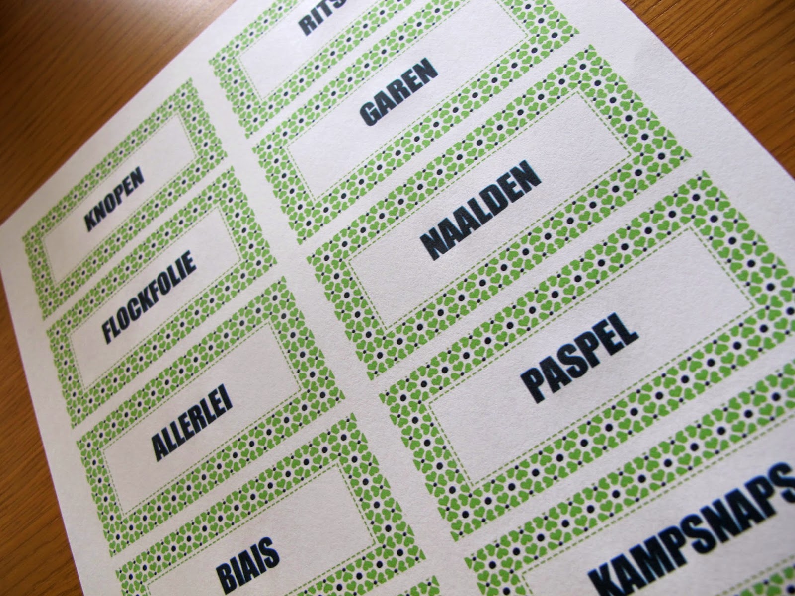 Pieke Wieke Maak het zelf aanpasbare labels