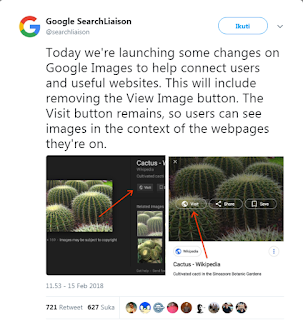 Google Menghapus Tombol "Lihat Gambar" Kenapa ?
