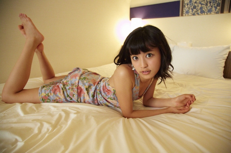 Ruriko Kojima Japanese Sexy Idol Hot Foral Dress In A Room 