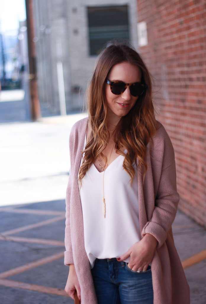 Blush Cardigan Twenties Girl Style