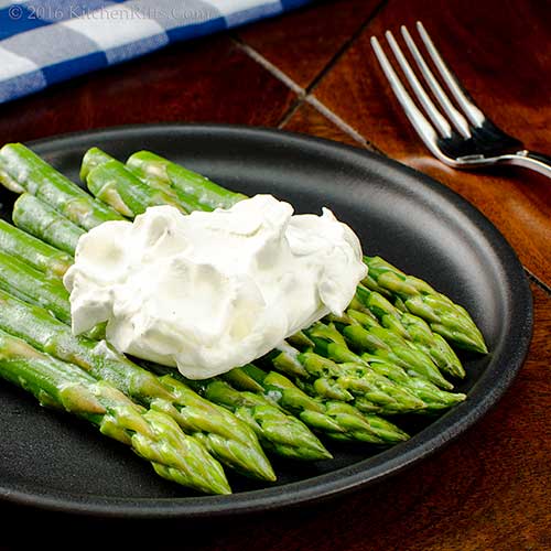 Asparagus with Savory Whipped Cream