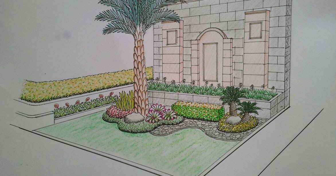 Sketsa Gambar Taman : Paling Inspiratif Gambar Sketsa Lampu Taman - Tea