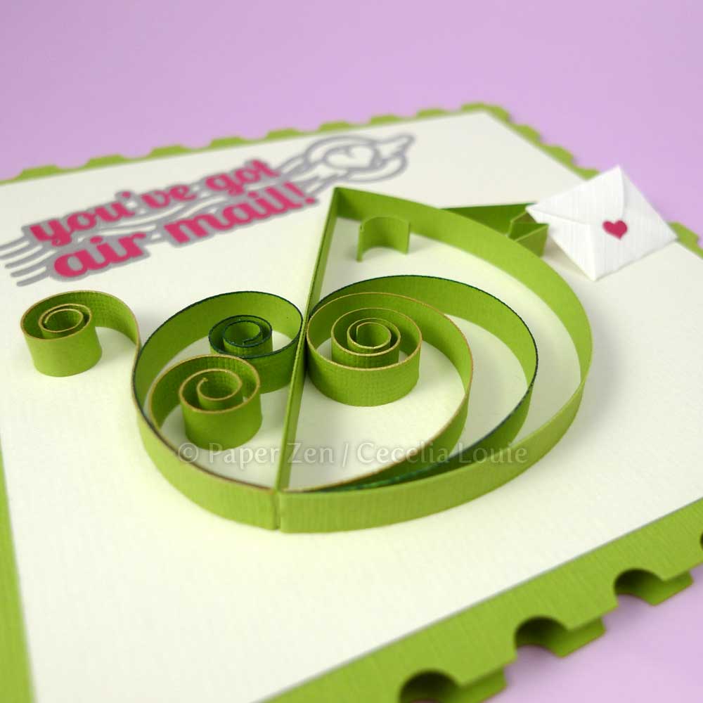 Paper Zen Paper Quilling a Bird Video Tutorial and Greeting Card Pattern