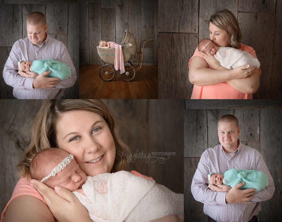Newborn baby girl and three brothers DeKalb Sycamore, IL Photographer