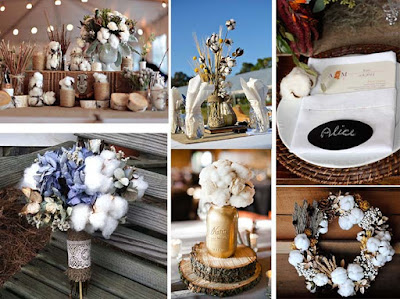 cotton wedding arrangements