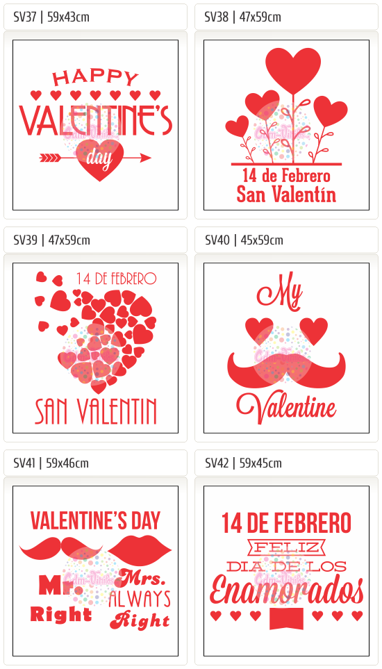 Vinilo Autoadhesivo, Carteles, San Valentin, Dia de los Enamorados, vidrieras, calcos, stickers, ploteos, liquidación, Sale, Rebajas