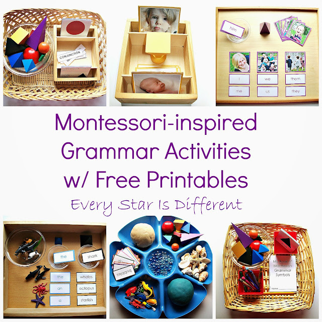 Montessori-inspired Grammar Activities with Free Printables