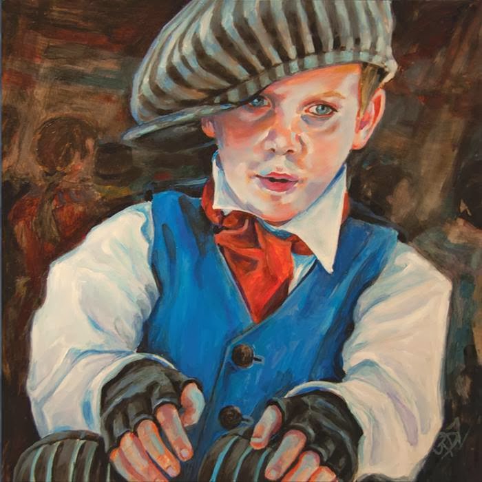 Fine Art Paintings of Rebecca Zook A nod to Charles Dickens' …the Boy of Many Faces • Acrylic