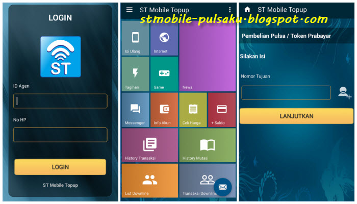 st mobile top up pulsaku - aplikasi android untuk transaksi pulsa, bisnis pulsa, software aplikasi android gratis untuk bisnis pulsa, aplikasi pulsa all operator