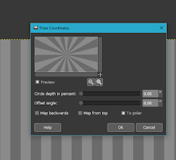gimp sunburst settings