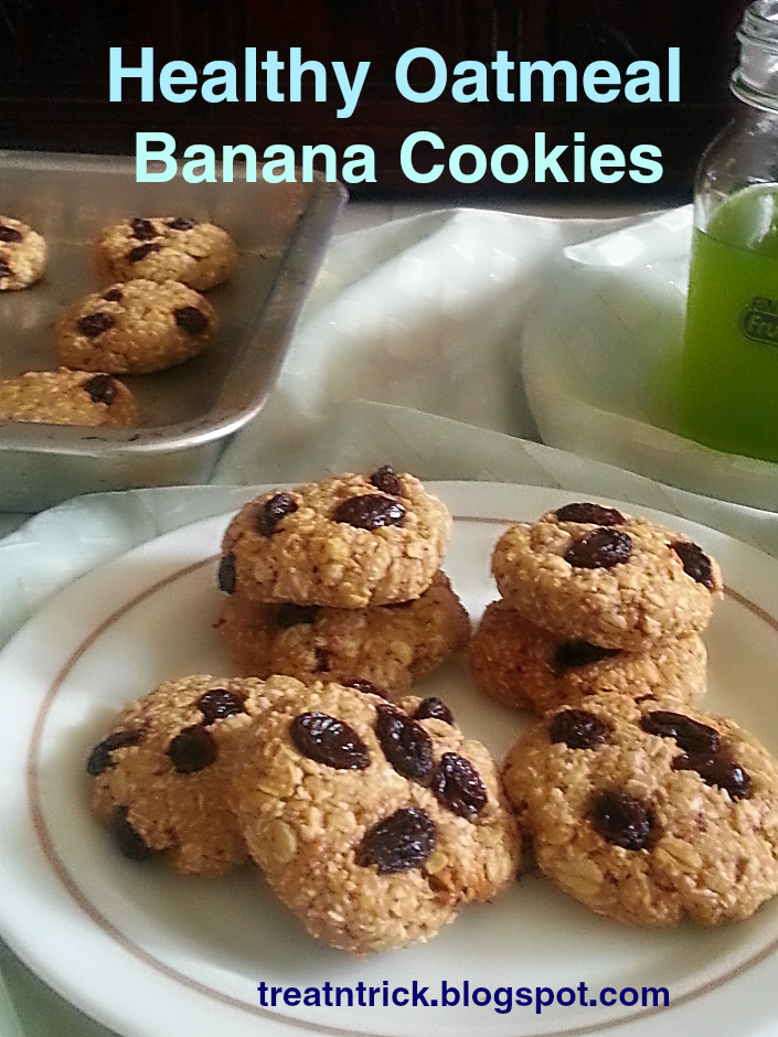TREAT & TRICK HEALTHY OATMEAL BANANA COOKIES