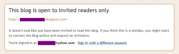 nak suruh orang BW & singgah blog kau tapi kau dok setting "this blog is open for invited readers only". pe cer?