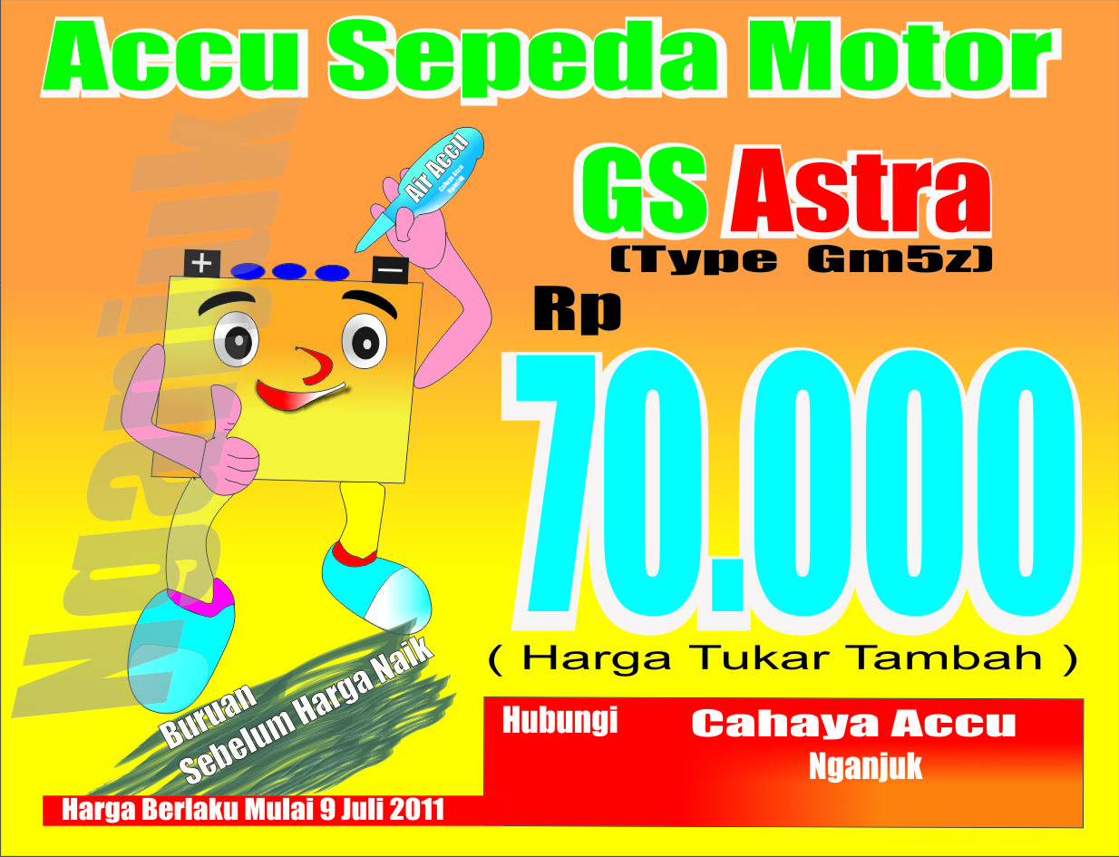 cahaya accu: harga accu motor gs