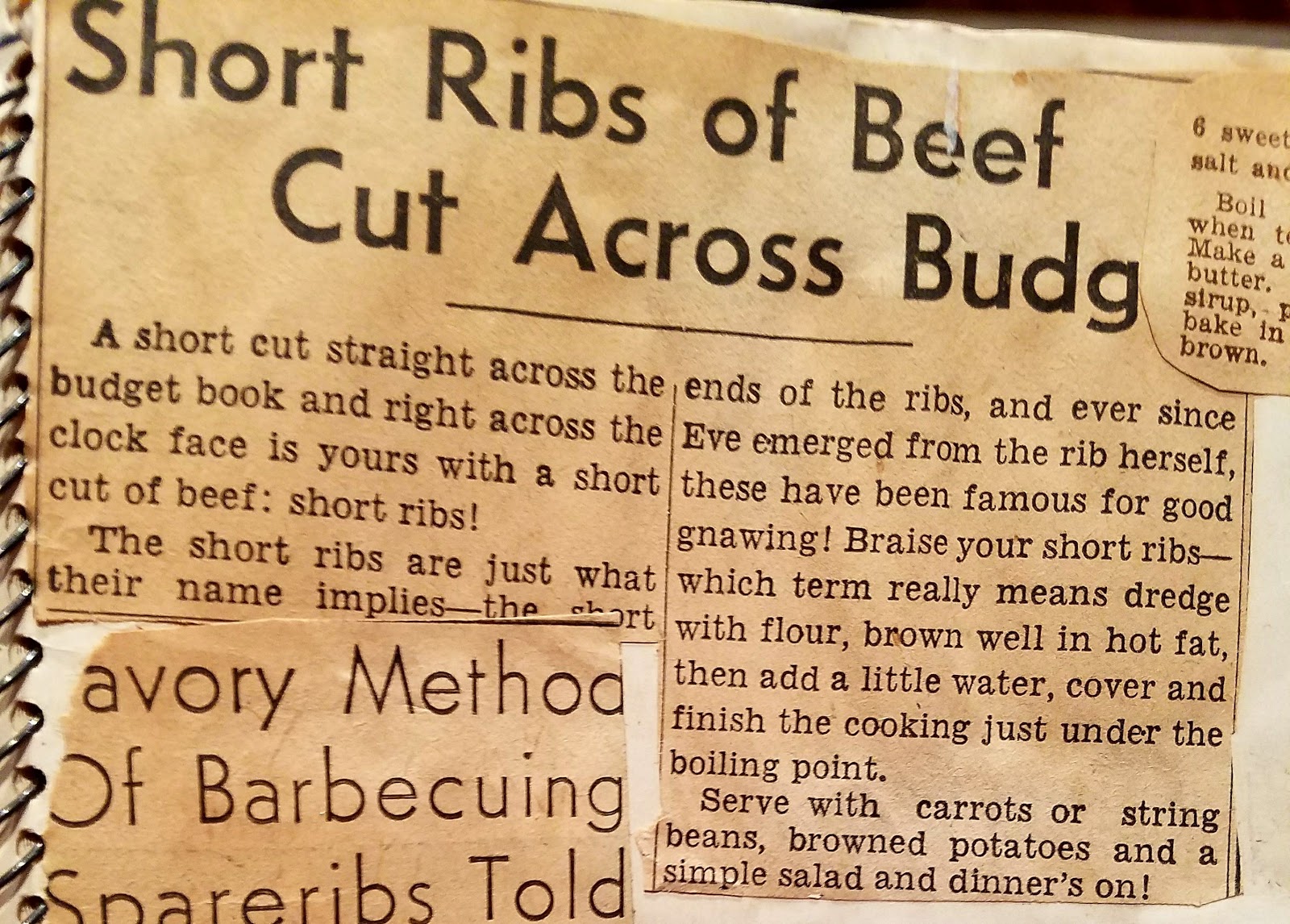 Reclaimed Recipes: Bbq Short Ribs and Sauce