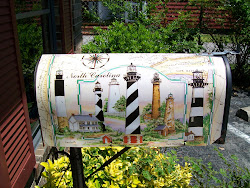 Mailbox decorated with Lighthouses on the North Carolina Outer Banks