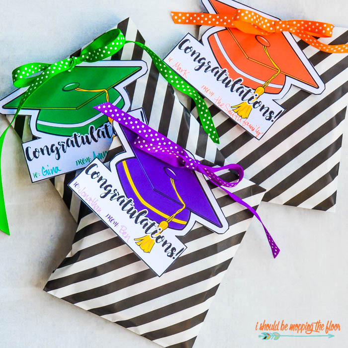 Congrats Grad Gift Tags, Graduation Gift, Bag Tags, Graduation