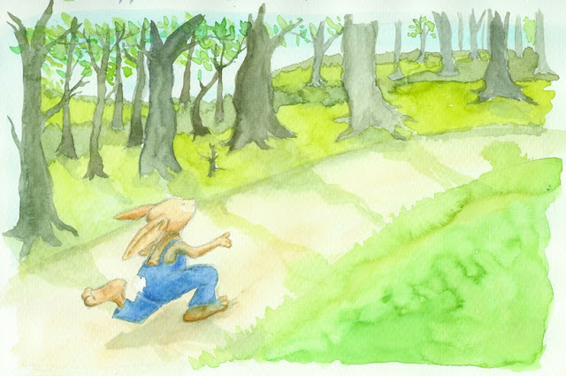 ©Angela Kommoß Kinderbuchillustration, children's book illustration, bunny, rabbit, Hase