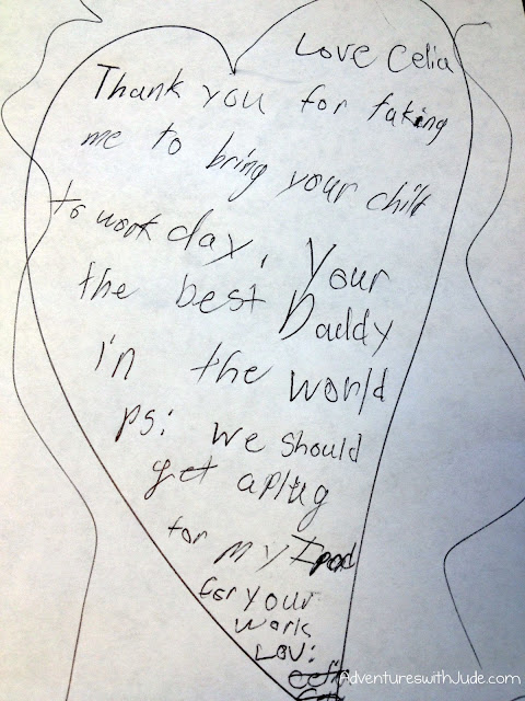 thank you note to Daddy
