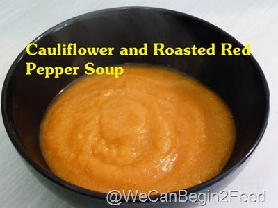 Cauliflower and Roasted Red Pepper Soup
