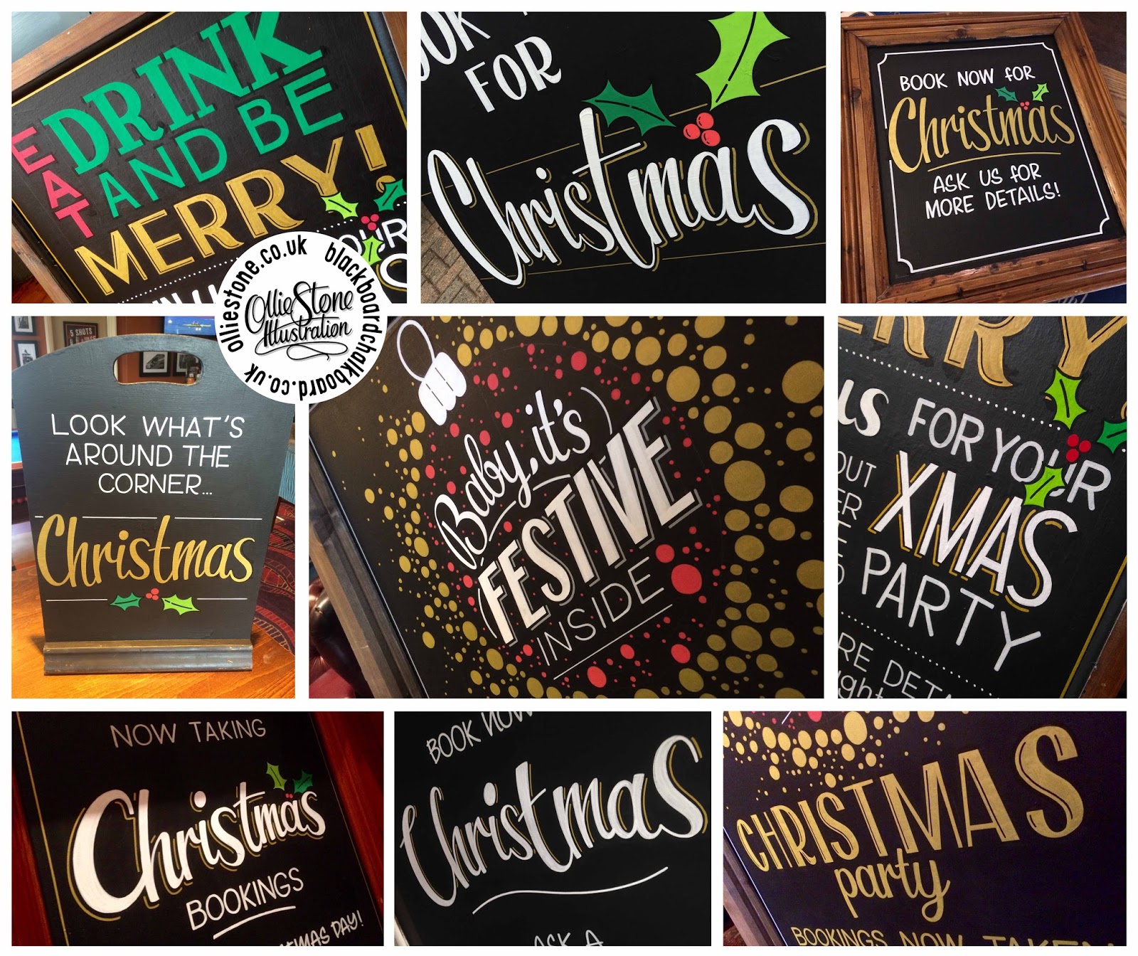 Ollie Stone Illustration by Ollie Stone Pub chalkboards and sign writing.