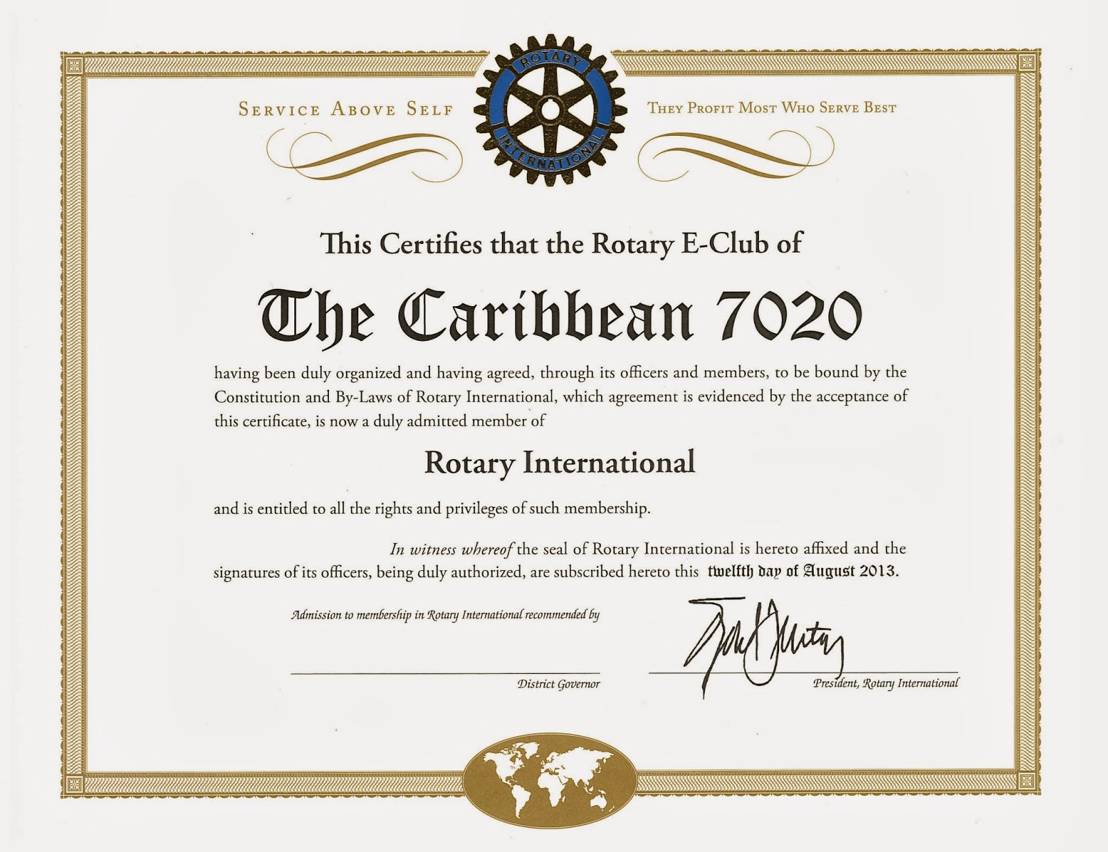 Rotary E Club Of The Caribbean 7020 Charter Gala Celebration Week 