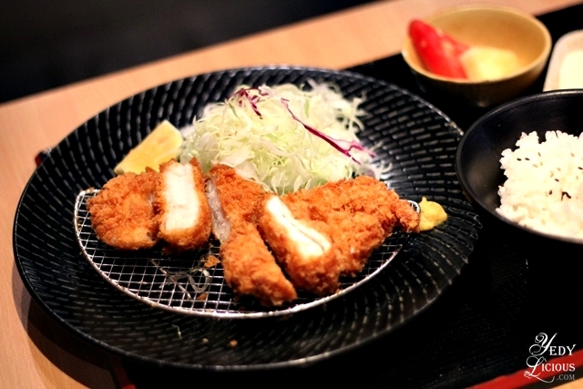Chicken and Menchi Katsu at Yabu