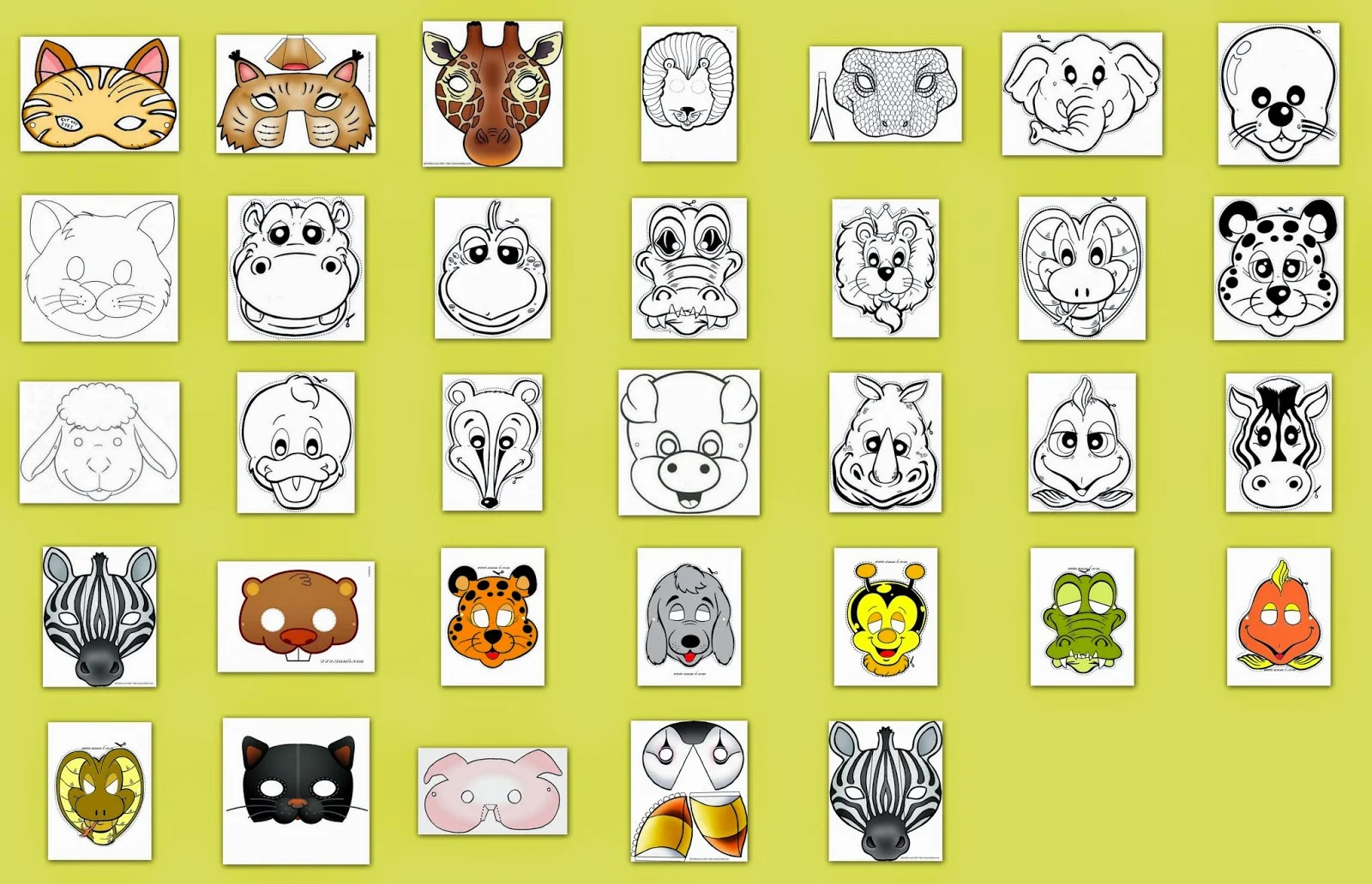 Máscaras de Animales para Imprimir Gratis. 