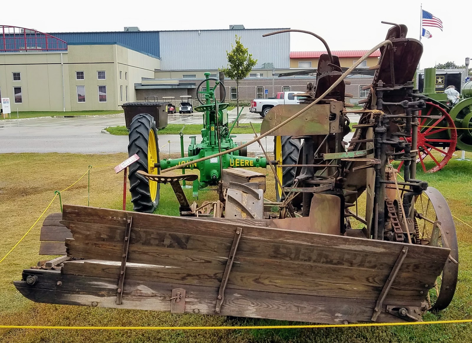 History and Culture by Bicycle Spencer, Iowa 2017 Clay County Fair, 100 year old John Deere