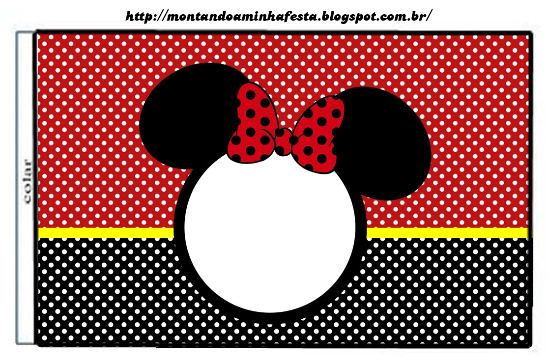 Etiquetas para Candy Bar para Fiestas de Minnie rojo. Ideas y