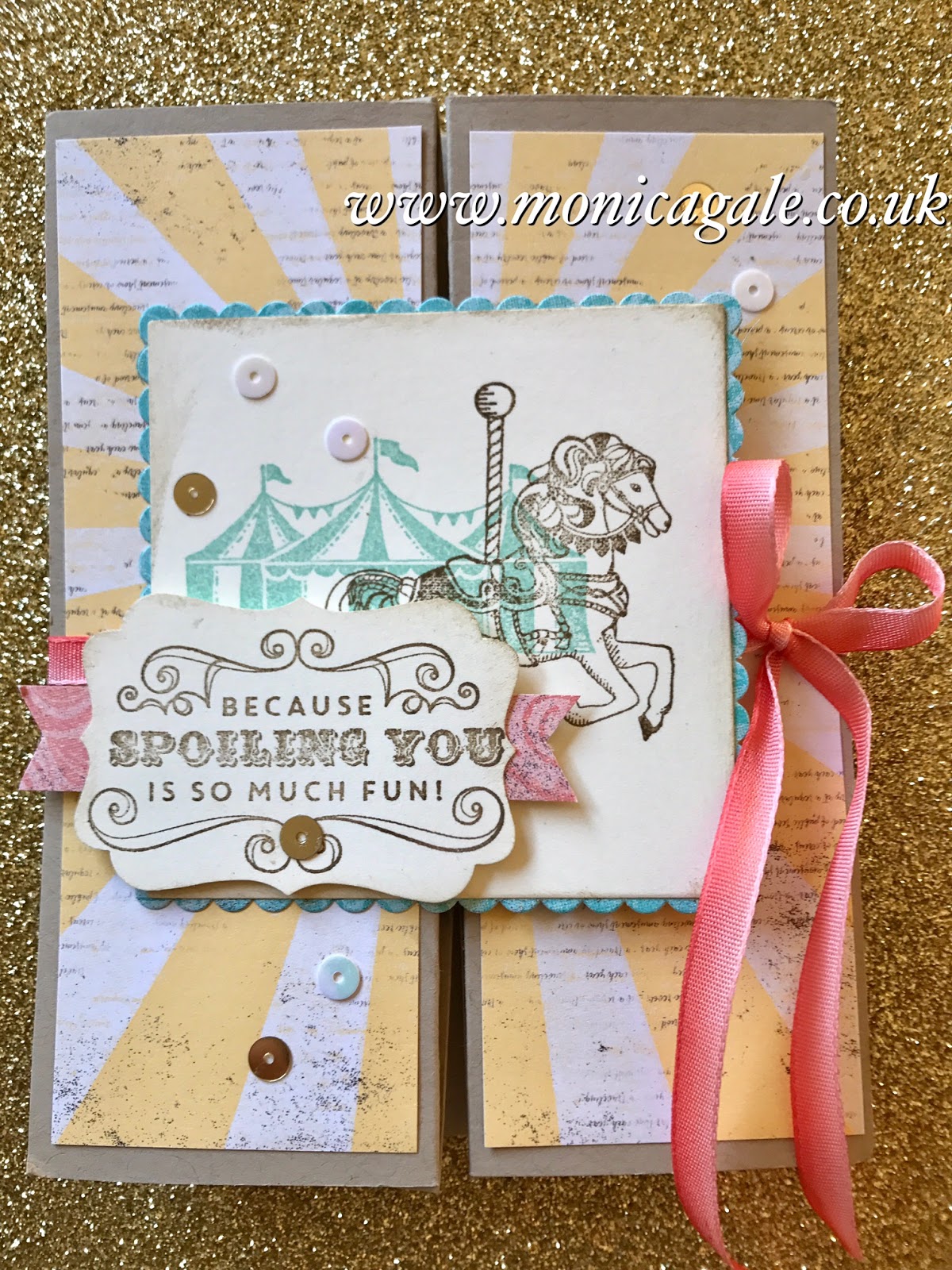 Monica Gale Top STAMPIN'UP! UK Demonstrator Carousel Birthday Box Card