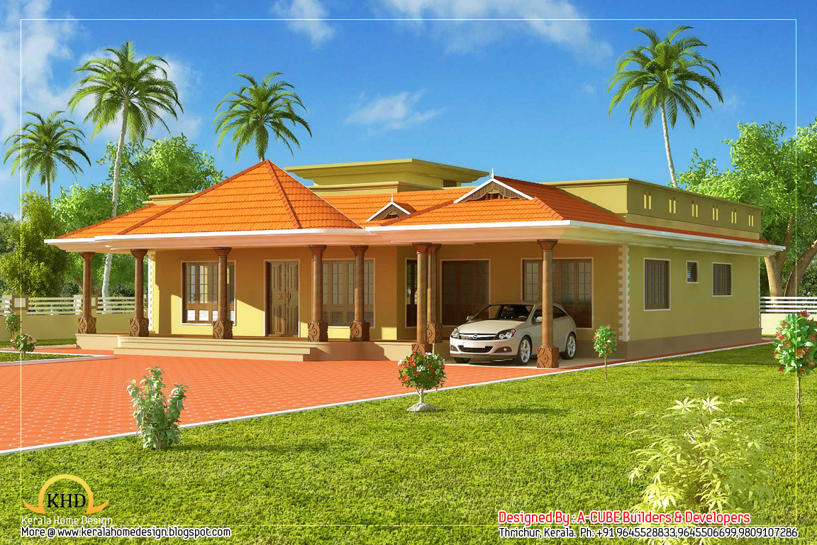 Kerala Style Single Floor House - 2500 Sq. Ft | home appliance