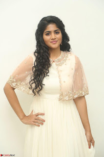 Megha Akash in beautiful Cream Transparent Anarkali Dress at Pre release function of Movie LIE ~ Celebrities Galleries 003