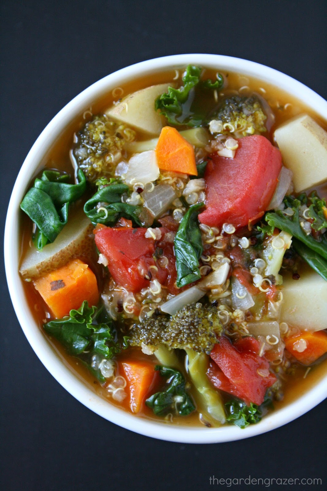 The Garden Grazer NutrientPacked Quinoa, Potato, and Greens Soup