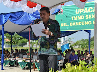 Pj. Sekda Kota Tegal menjadi Inspektur Upacara Pembukaan TMMD Sengkuyung Tahap I di Wilayah Kodim 0712/Tegal