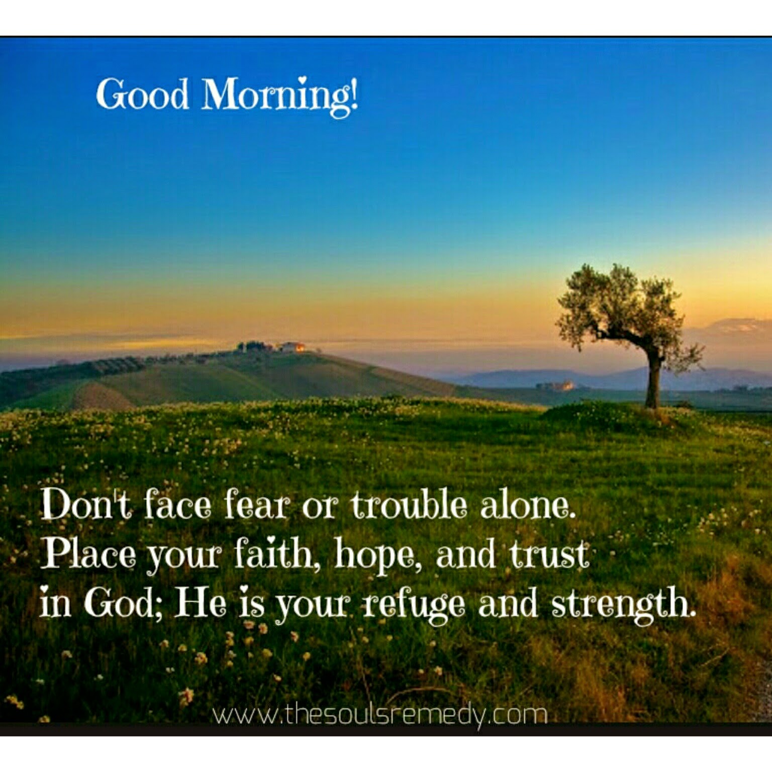 The Souls Remedy: Good Morning! ~ The Refuge & Strength of God