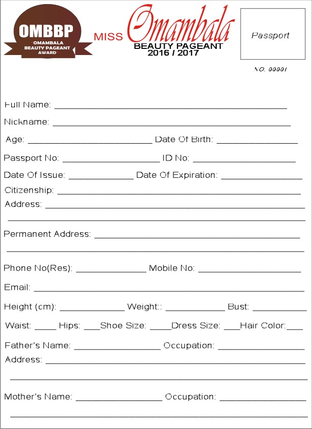 OMAMBALA BEAUTY PAGEANT AWARD 2016 OMAMBALA BEAUTY PAGEANT AWARD 2016