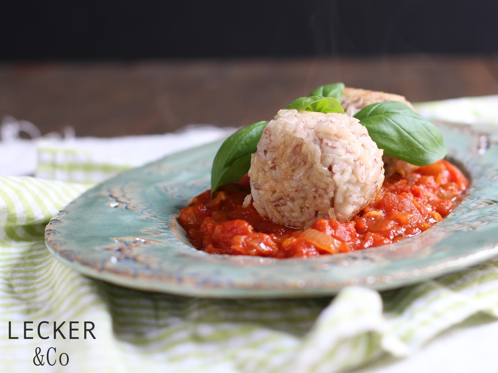 KarambaKarina&amp;#39;s Welt: Gefüllte Reisbällchen mit Tomatensoße von Lecker &amp; Co