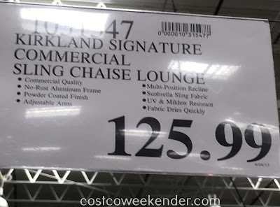 Costco 1031547 - Deal for the Kirkland Commercial Sling Chaise Lounge Chair at Costco