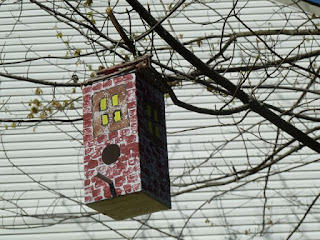Milk carton birdhouse