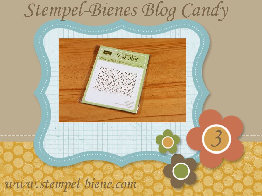 Stempel-Biene Blog Candy, Gratisartikel Stampin Up, Stampin Up Papierschneider, Elementstanze Schleife, Prägeform Herzen, Demonstrator werden, Bestellung Stampin Up