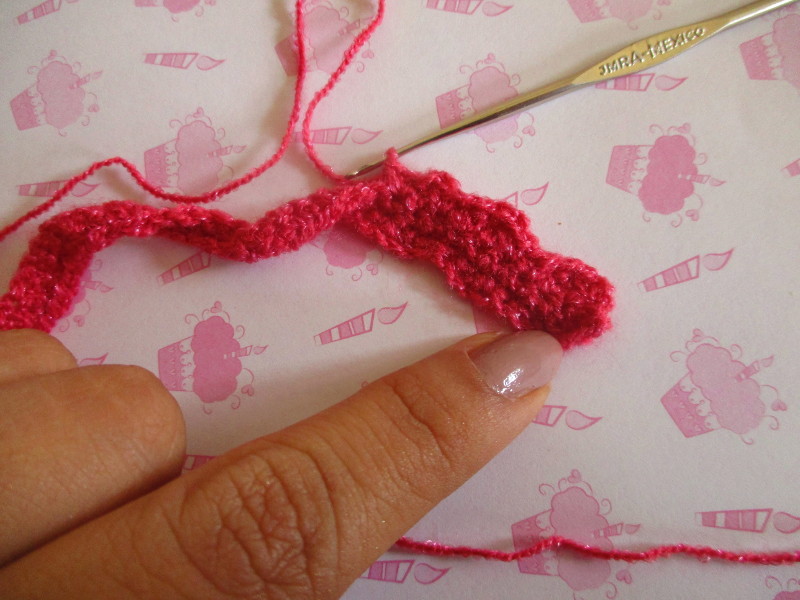 Rosa tejida con ganchillo