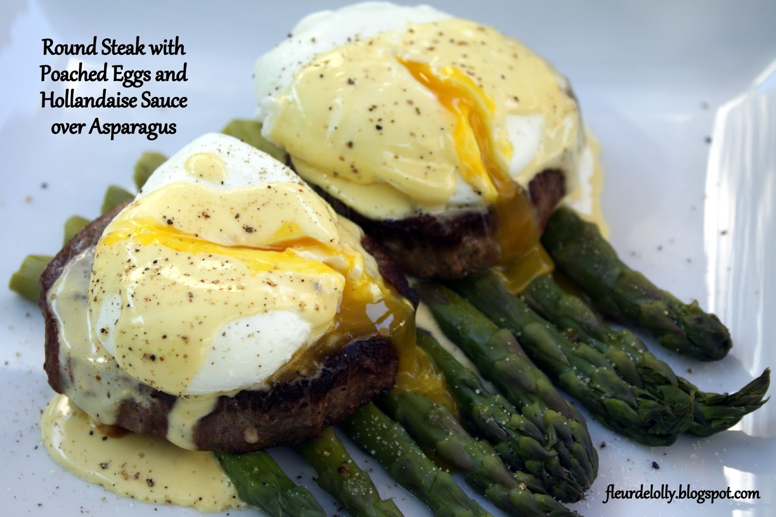 Fleur de Lolly Weekend Steak and Eggs Round Steak with Poached Eggs