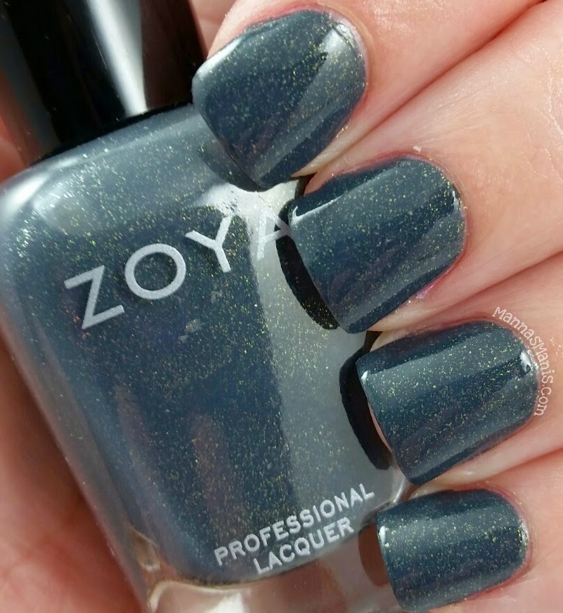 zoya yuna, a greyish blue nail polish