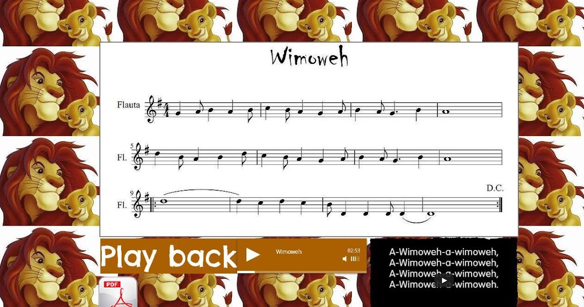 El baúl de 7 notas Wimoweh